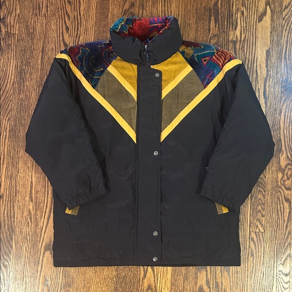 Vintage Jackets & Blazers - Vintage 80s Down Filled Vibrant Ski Jacket